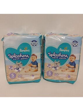 PAMPERS Little Swimmers 20 Pack x 2 Size Small 13-24lb 6-11kg Disposable…